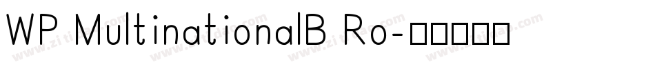 WP MultinationalB Ro字体转换